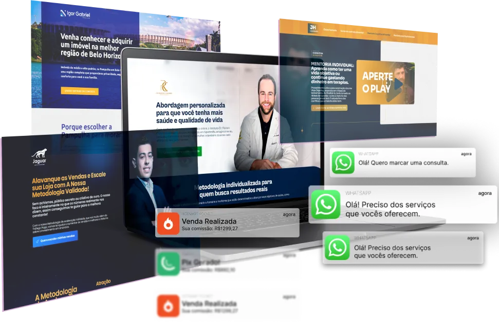 Primeira dobra de site criado para a Assessoria MSD